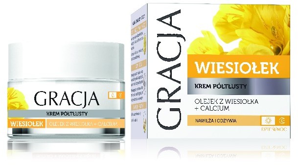 Gracja Krem wiesiołkowy na dzień i na noc półtłusty 50ml