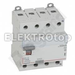 Legrand WYŁĄCZNIK RÓŻNICOWOPRĄDOWY P 304 4P 100A 500MA TYP A SERII DX3, 411793