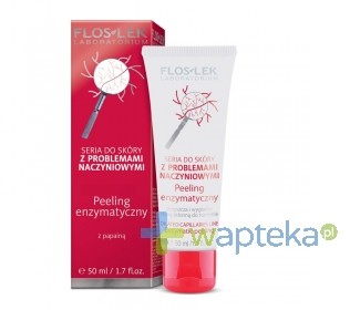 Flos-Lek WARSZAWA NACZYNKA do skóry naczynkowej Peeling enzymatyczny 50