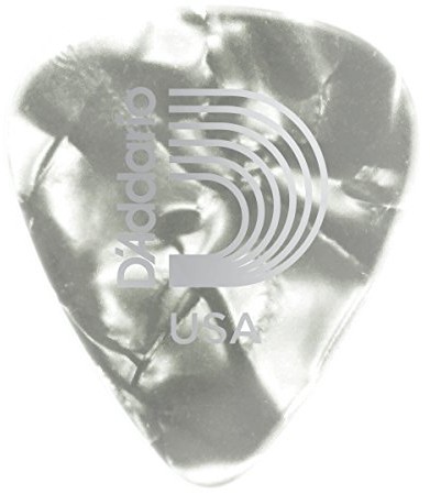 Planet Waves 1 CW chorągiewek Pearl celluloid chorągiewek White Pearl Standard Shape 1CWP7-10