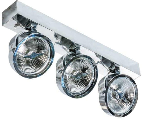 Azzardo Spot LAMPA sufitowa JERRY 3 GM4302-12V CH reflektorowa OPRAWA metalowy PLAFON regulowany chrom
