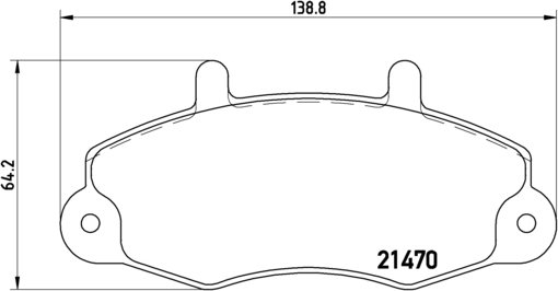 BREMBO Zestaw klocków hamulcowych, hamulce tarczowe P 24 032