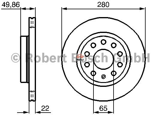 BOSCH Tarcza hamulcowa 0 986 479 098