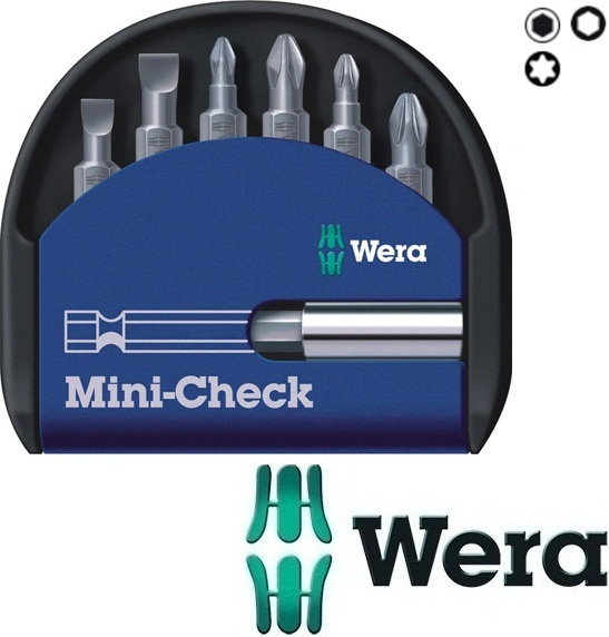 Wera bity z uchwytem magnetycznym w zestawie Mini-Check TX (05056294001)
