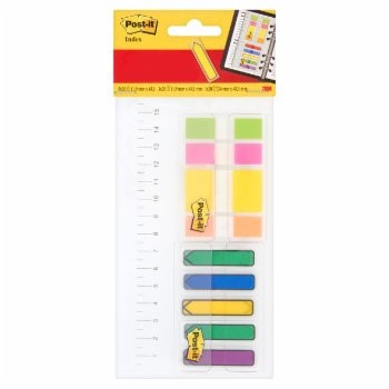 Post-it ZESTAW ZAKŁADKI INDEKSUJĄCE 180 SZTUK + LINIJKA