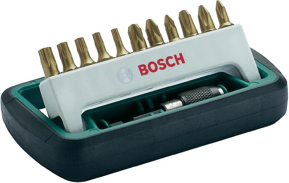 Bosch Zestaw bitw płaskich/PH/PZ/torx TIN 12 szt.