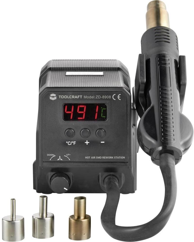 Toolcraft Stacja lutująco-rozlutowywująca za pomocą gorącego powietrza 1488529 300 W 100 do 500 °C