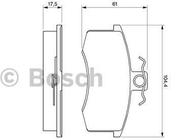 Bosch Zestaw klocków hamulcowych, hamulce tarczowe 0 986 491 700