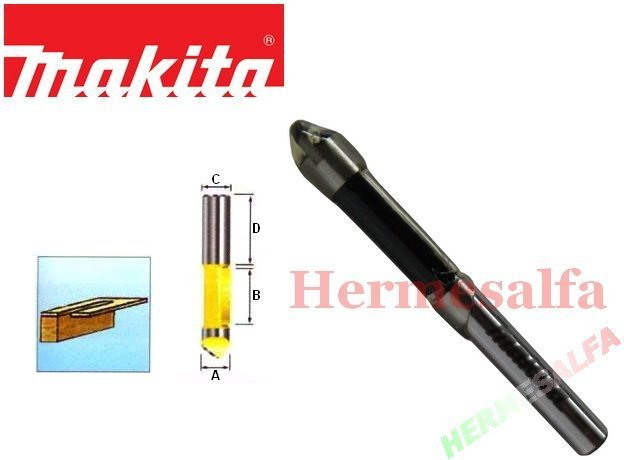 MAKITA FREZ DO DREWNA PROSTO-CZOŁOWY 6mm D-09335