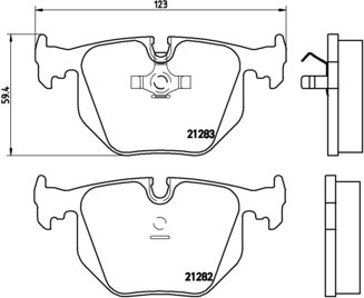 BREMBO Zestaw klocków hamulcowych, hamulce tarczowe P 06 016