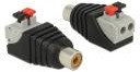 Delock Adapter Terminalblock 2pin / RCA 65565
