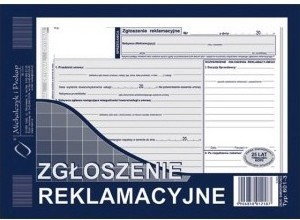 MICHALCZYK&Prokop Druk M ZGŁOSZENIE REKLAMACYJNE 601-3