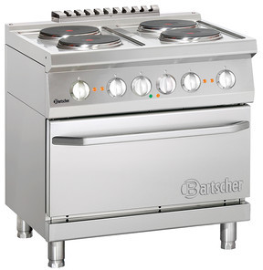 Bartscher 4-płytowa kuchnia elektryczna z piekarnikiem elektrycznym GN 2/1