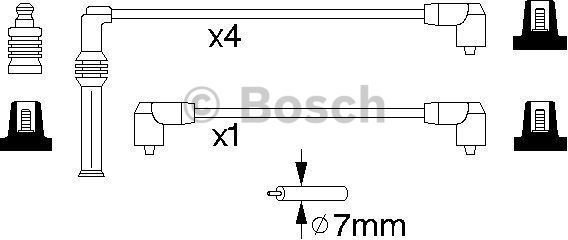 Bosch Zestaw przewodów zapłonowych 0 986 357 139