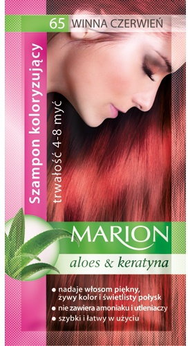 Marion Szampon Koloryzujący Aloes & Keratyna 65 winna czerwień