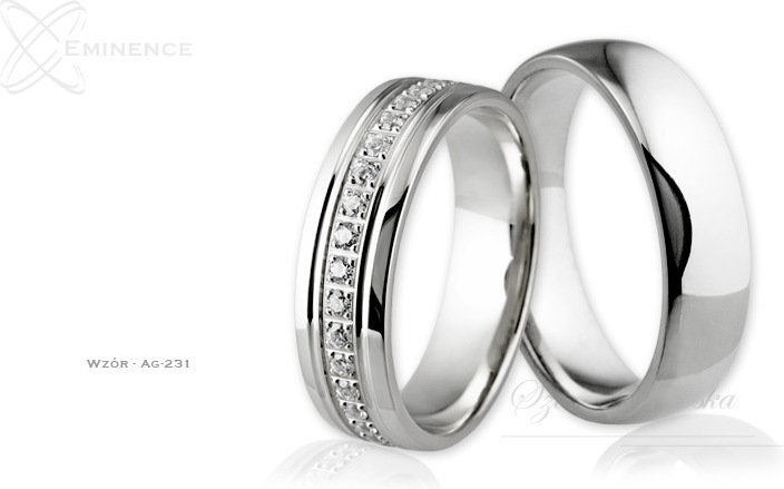 Eminence Obrączki srebrne - wzór Ag-231