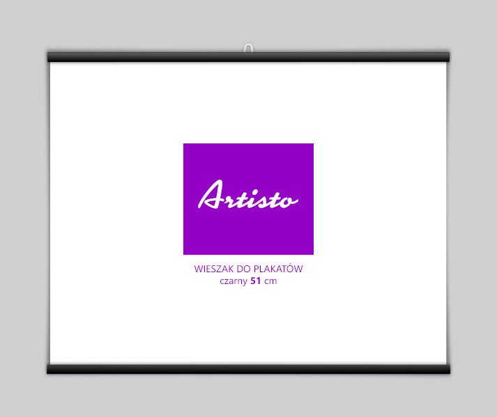 Nice wall Wieszak na plakat czarny 51 cm W51C