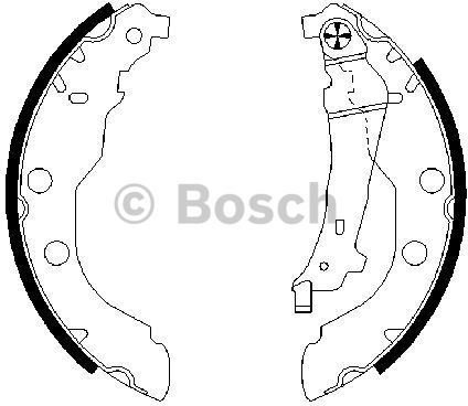 BOSCH Zesatw szczęk hamulcowych 0 986 487 549