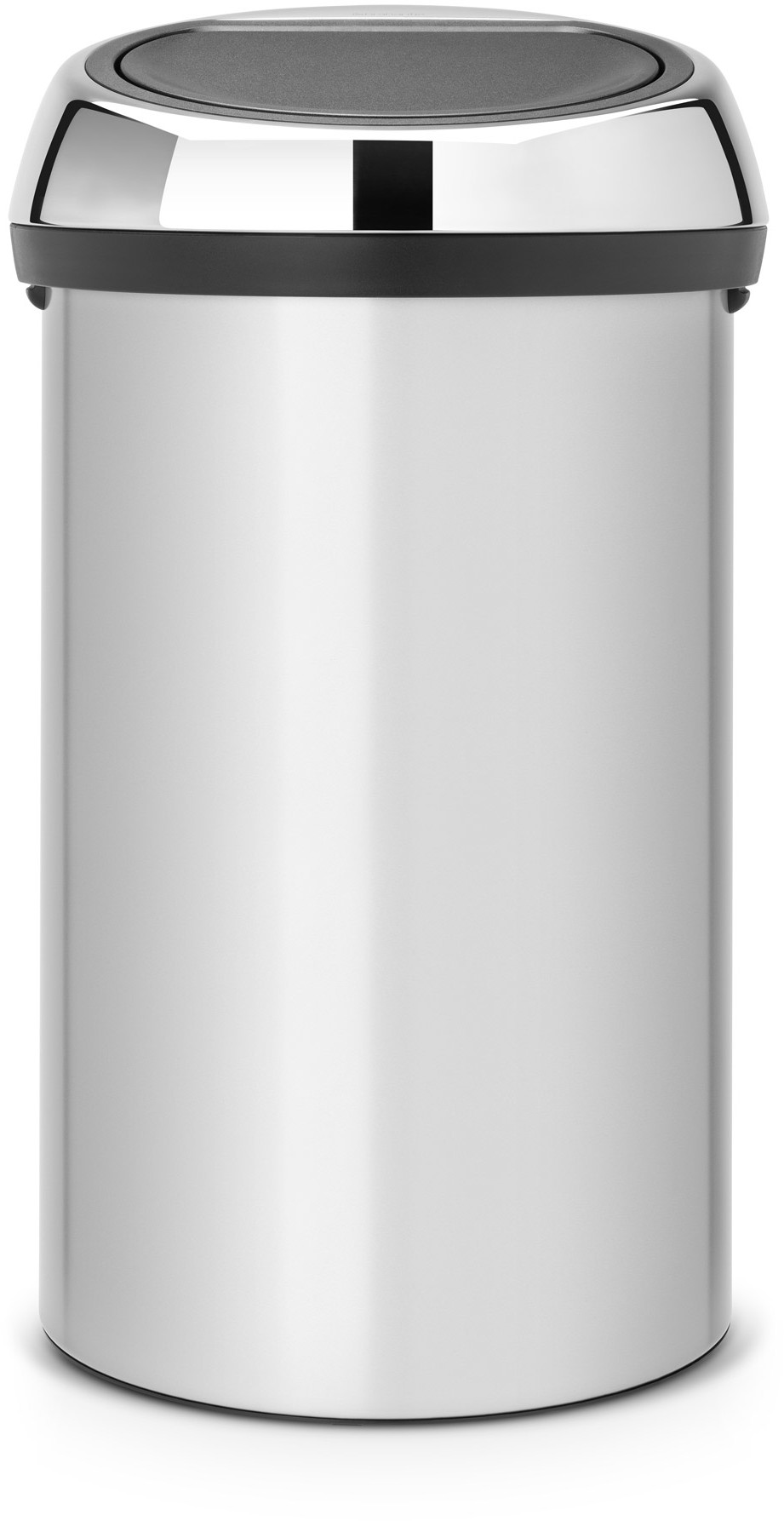 Brabantia Kosz na śmieci Touch Bin 60L metaliczny szary pokrywa pokrywa stal polerowana 402425