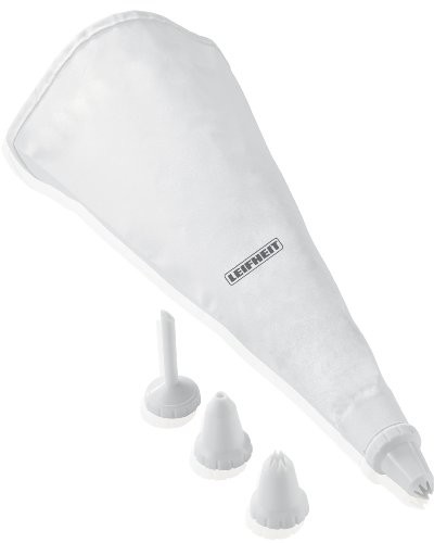 Leifheit 3164 rękaw do dekoracji ciast, z 4 końcówkami 03164