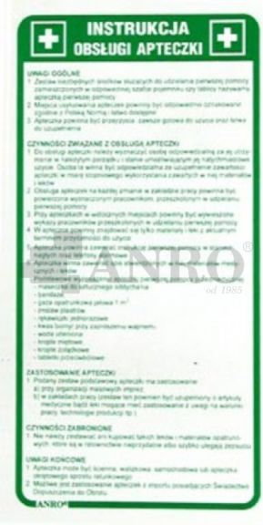 ANRO Instrukcja obsługi apteczki