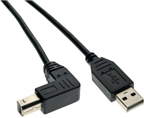 InLine Kabel USB USB-B 5m kątowy Czarny 34555U