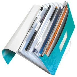Esselte Teczka z 6 przegródkami PP LEITZ WOW turkusowa ES1137-13