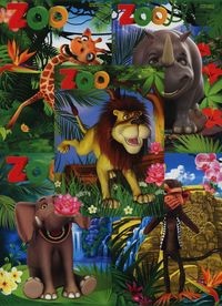 TOP-2000 Zeszyt A5 w trzy linie 16 kartek Zoo mix Hamelin