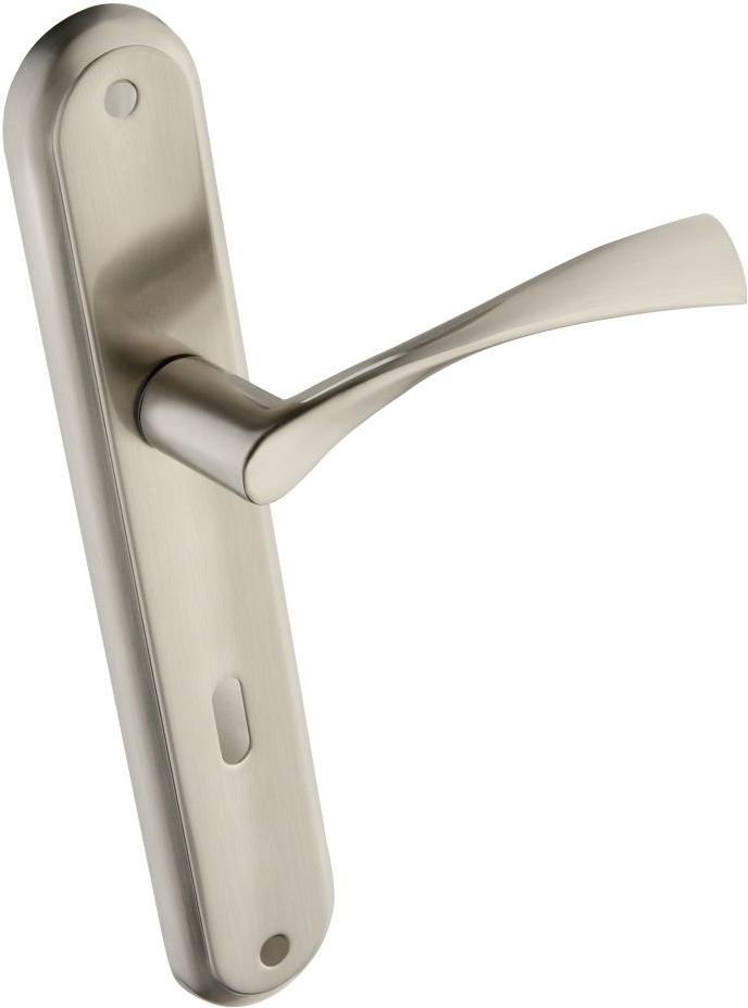 Infinity line Klamka LAURA 72 DŁUGI SZYLD POD KLUCZ SATYNA KLR 311