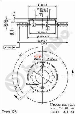 Brembo Tarcza hamulcowa 09.4765.14