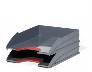 Durable Zestaw dwóch tacek VARICOLOR TRAY DUO, czerwony