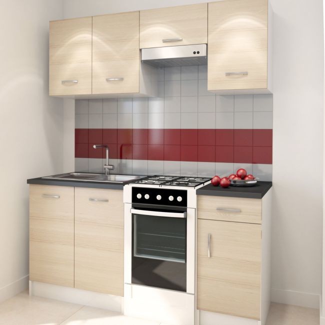 Zestaw mebli kuchennych 1 8 m akacja