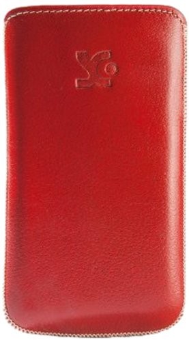 Samsung Oryginalne Suncase futerał ze skóry naturalnej (klapka z funkcją wyciągania) do Galaxy S WiFi 4.2, czerwony