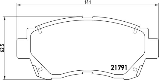 BREMBO Zestaw klocków hamulcowych, hamulce tarczowe P 83 027