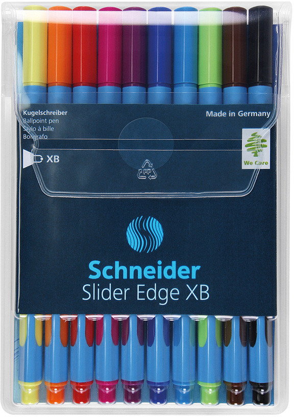 Schneider Zestaw Długopis w etui Slider Edge, XB, 10 miks kolorów SR152290