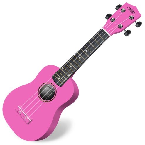 Classic Cantabile US-100 PK ukulele sopranowe (15 progów, sprawnie funkcjonujący stroik), kolor: różowy 00029324