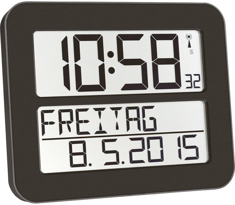 TFA Zegar ścienny cyfrowy 60.4512.01 Sterowany radiowo SxWxG) 258 x 212 x 30 mm