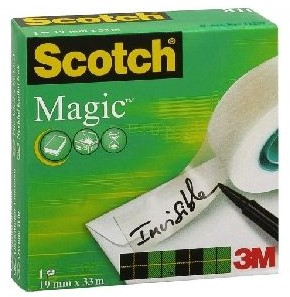 Scotch Taśma klejąca w pudełku matowa MAGIC, 19 mm X 33 m - J0027 NB-1629
