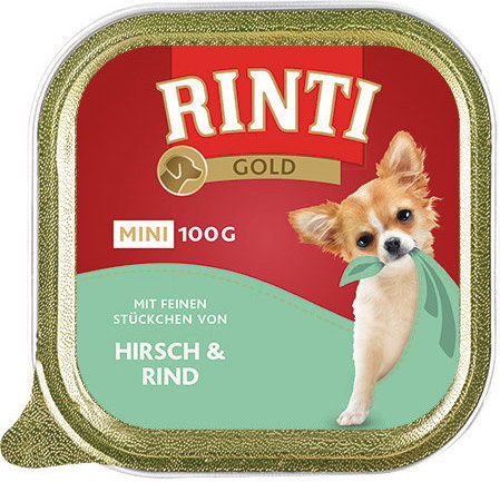 Rinti Gold Mini Jeleń i Wołowina Tacka 100g