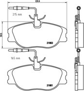BREMBO Zestaw klocków hamulcowych, hamulce tarczowe P 23 061