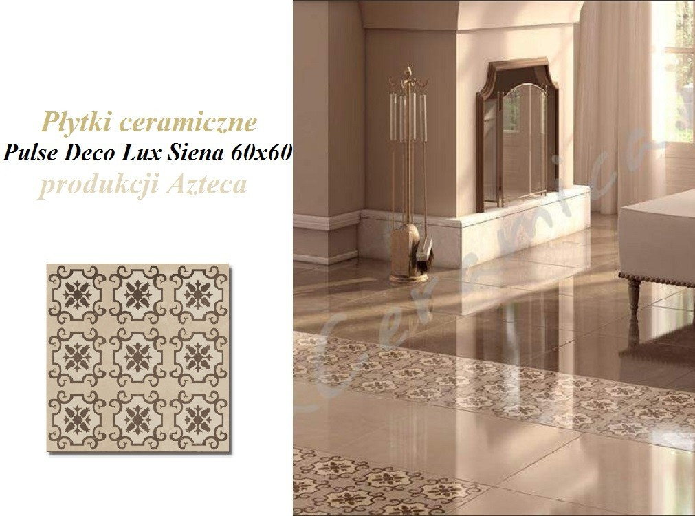 Azteca Pulse Dekor 60x60 Brąz Siena Lux