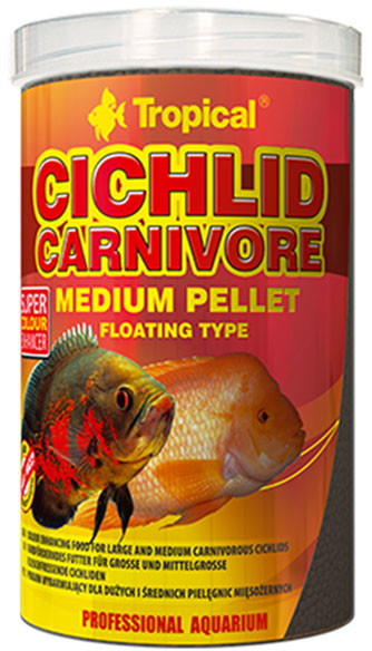 Tropical Cichlid Carnivore Medium Pellet pokarm dla pielęgnic mięsożernych 500ml/180g