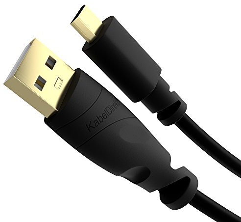 KabelDirekt Kable bezpośrednie 0,5 m kabel micro-USB 2.0 czarny 608