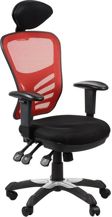 HG-fotele FOTEL BIUROWY GABINETOWY HG-0001H/CZERWONY Krzesło BIUROWE OBROTOWE