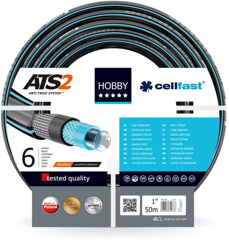 Cellfast Wąż ogrodowy Hobby ATS2 6 warstw 1 x 50m marki 16-231