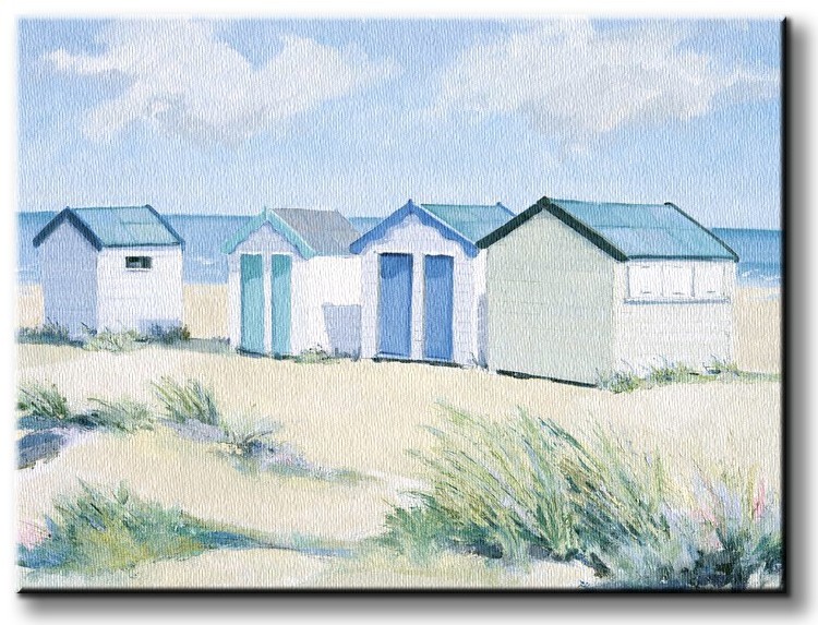 Pyramid Posters Beach Huts On A Bright Day - Obraz na płótnie WDC22078