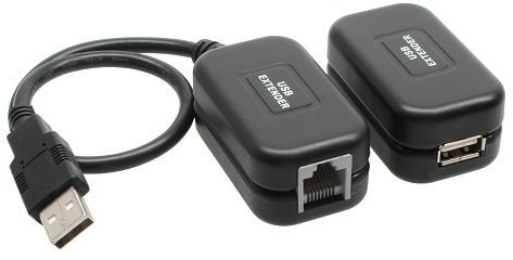 InLine 33600A Cat 5e Netzwerk Verlängerungskabel (60m, RJ45, USB)