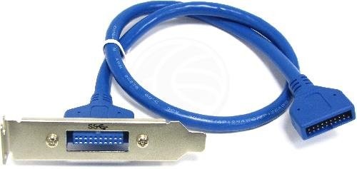 Cablematic - Platte HS20 USB 3.0 Buchse für BH20 Handballnationalmannschaft (Low Profile)