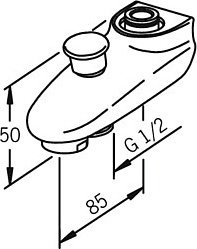 Oras Wylewka z przełącznikiem ciśnieniowym 221220