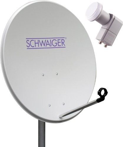Schwaiger GmbH Schwaiger spi993011 zestaw z lustrami ze stali nierdzewnej 80 cm 2 TN z Twin-LNB SPI993011